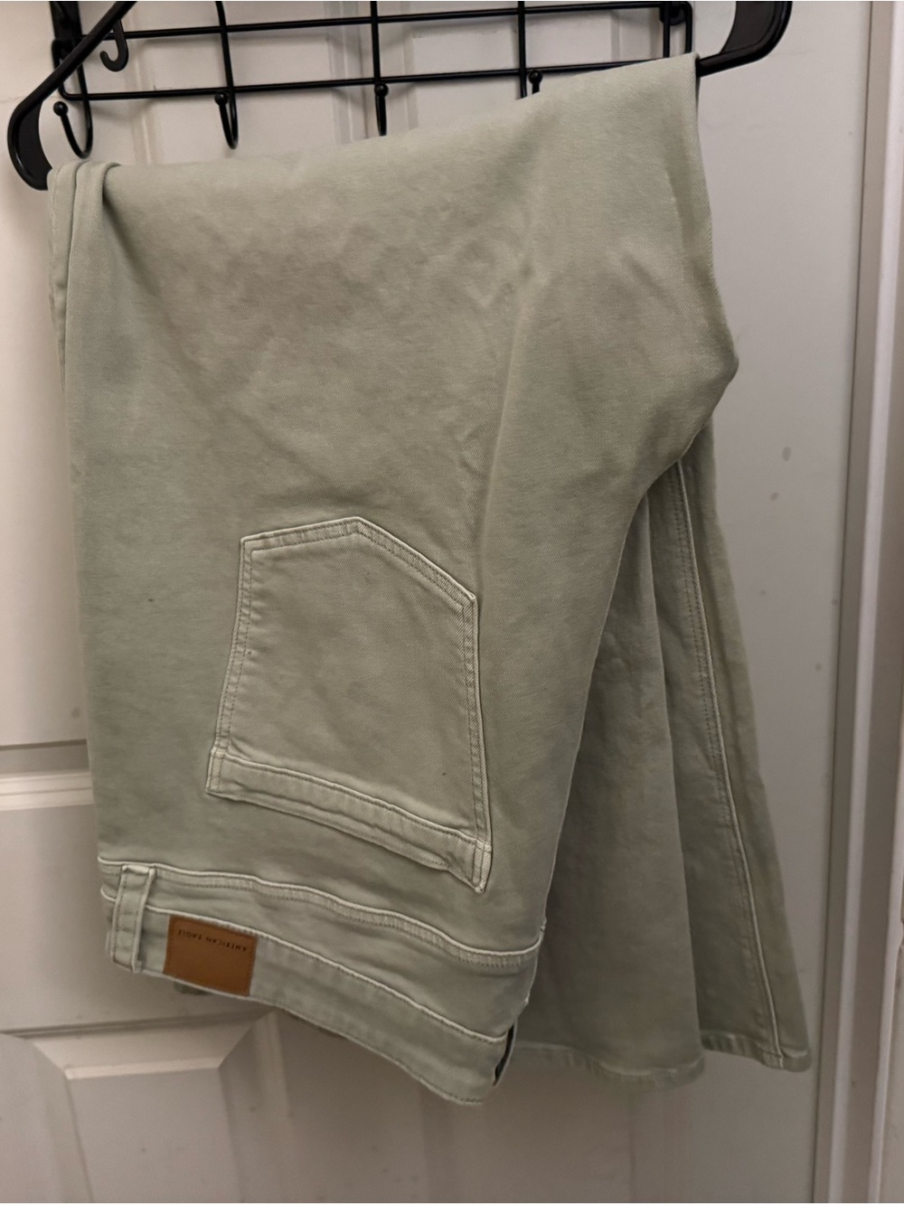 NWOT American Eagle Sage Green Utility Wide Leg Pants Size 20 Short